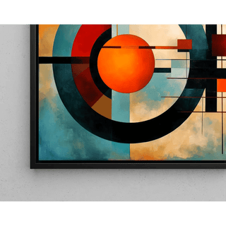 Tableau Abstrait – Éloge de la Symétrie | Affiche Murale Géométrique aux Couleurs Vives et Formes Équilibrées | Déco Moderne pour Bureau ou Salon