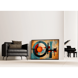 Tableau Abstrait – Éloge de la Symétrie | Affiche Murale Géométrique aux Couleurs Vives et Formes Équilibrées | Déco Moderne pour Bureau ou Salon
