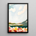 Gemälde Coloré – Douceur de Collines | Poster Abstraite Paysage Pastel | Déco Apaisante pour Salon, Chambre ou Entrée