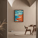 Gemälde Coloré – Zebraskalifen unter Himmel | Poster Minimalistische Küstenlandschaft | Moderne Dekoration für Wohnzimmer, Schlafzimmer oder Büro