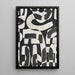 Tableau Design – Abstrakte Kurven | Poster Schwarz-Weiß Geometrisch Modern