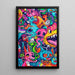 Pop Art-Gemälde – Explosionsfarben | Poster Doodle Urban und Bunt