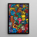 Pop Art-Gemälde – Univers der Figuren | Poster Bunt im Stil von Keith Haring