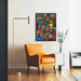 Pop Art-Gemälde – Univers der Figuren | Poster Bunt im Stil von Keith Haring