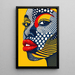 Pop Art – Gesicht Pop | Poster Buntes Grafikdesign im Lichtenstein-Stil