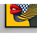 Pop Art – Gesicht Pop | Poster Buntes Grafikdesign im Lichtenstein-Stil