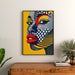 Pop Art – Gesicht Pop | Poster Buntes Grafikdesign im Lichtenstein-Stil