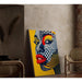 Pop Art – Gesicht Pop | Poster Buntes Grafikdesign im Lichtenstein-Stil