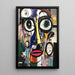 Street Art – Zerbrochenes Gesicht | Poster Abstrakte urbane Mehrfarbige | Poster Moderner zeitgenössischer expressiver Kunst