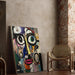 Street Art – Zerbrochenes Gesicht | Poster Abstrakte urbane Mehrfarbige | Poster Moderner zeitgenössischer expressiver Kunst