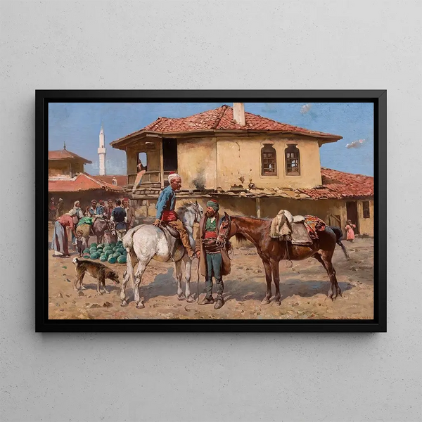 Märkte im Orient - Tadeusz Ajdukiewicz — gerahmtes Bild an der Wand