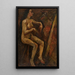 Nacktes weibliches Sitzen - Tadeusz Makowski — gerahmtes Bild an der Wand