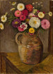 Asters und Zinnien in einer Terrakottenschale - Tadeusz Makowski — Ansicht des Kunstwerks