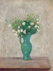 Blumenstrauß in einer Vase mit grünen Blumen - Tadeusz Makowski — Ansicht des Kunstwerks