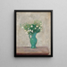 Blumenstrauß in einer Vase mit grünen Blumen - Tadeusz Makowski — gerahmtes Bild an der Wand