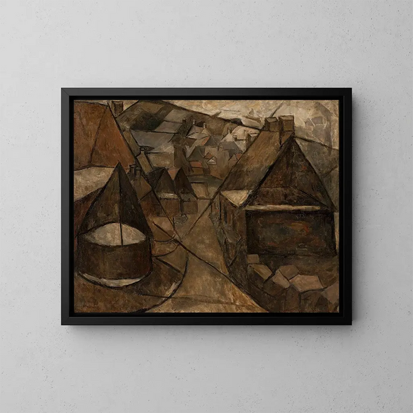 Landschaft Breton mit einem Brunnen - Tadeusz Makowski — gerahmtes Bild an der Wand