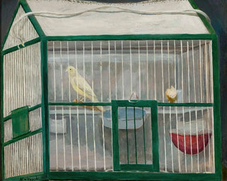 Käfig mit einem Kanarienvogel - Tadeusz Makowski — Ansicht des Kunstwerks