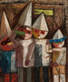 Karneval der Kinder mit einer Flagge - Tadeusz Makowski — Ansicht des Kunstwerks