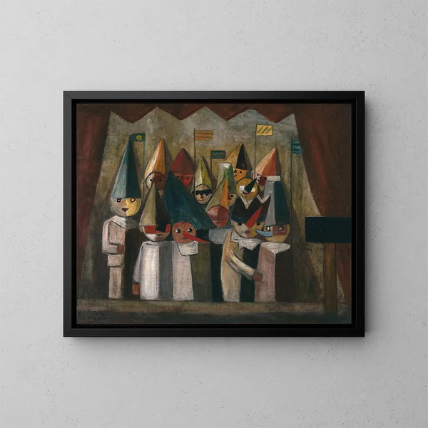 Theater für Kinder - Tadeusz Makowski — gerahmtes Bild an der Wand