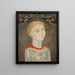 Mädchen mit Blumenkränzen - Tadeusz Makowski — gerahmtes Bild an der Wand