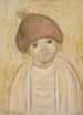 Kleine Mädchen mit Baskenmütze mit Bommel - Tadeusz Makowski — Ansicht des Kunstwerks