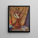 Blumen in einer Tonvase - Tadeusz Makowski — gerahmtes Bild an der Wand