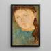 Mädchen mit roten Zopf - Tadeusz Makowski — gerahmtes Bild an der Wand