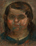 Kopf eines kleinen Mädchens in blauem Kleid - Tadeusz Makowski — Ansicht des Kunstwerks