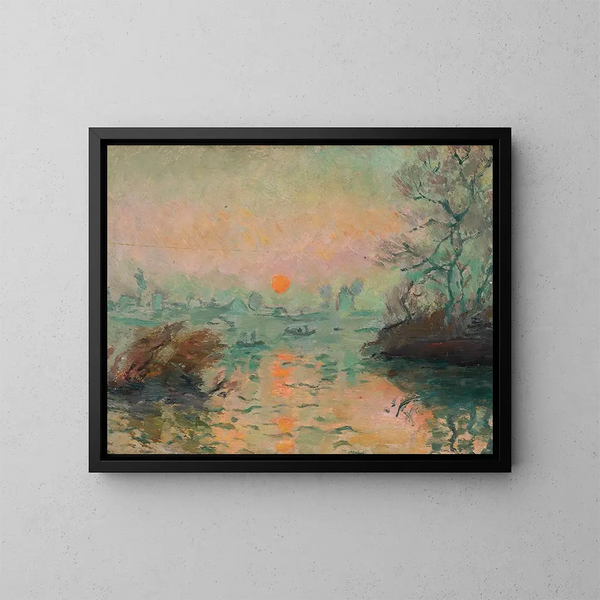 Landschaft bei Sonnenuntergang - Tadeusz Makowski — gerahmtes Bild an der Wand