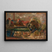 Landschaft mit einem Fabrikschornstein - Tadeusz Makowski — gerahmtes Bild an der Wand