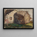 Kleine Mädchen vor einem Haus - Tadeusz Makowski — gerahmtes Bild an der Wand