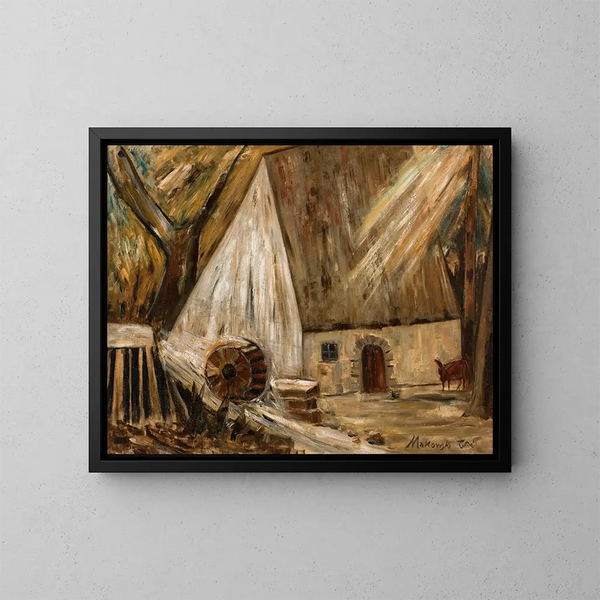 Moulin à Banay - Tadeusz Makowski — gerahmtes Bild an der Wand