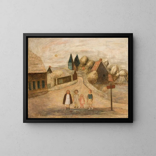 Landschaft Normandie in Breuilpont - Tadeusz Makowski — gerahmtes Bild an der Wand