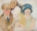 Portrait eines Malers und seiner Familie - Tadeusz Makowski — Ansicht des Kunstwerks