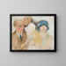 Portrait eines Malers und seiner Familie - Tadeusz Makowski — gerahmtes Bild an der Wand