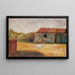 Ländliche Farm mit einem weißen Fohlen - Tadeusz Makowski — gerahmtes Bild an der Wand
