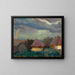 Ländliches Landschaftsbild mit Regenbogen - Tadeusz Makowski — gerahmtes Bild an der Wand