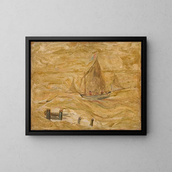 Segelboot auf dem Meer - Tadeusz Makowski — gerahmtes Bild an der Wand