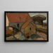 Kleine Haus mit rotem Dach - Tadeusz Makowski — gerahmtes Bild an der Wand