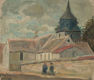 Kleine Dorfgemeinde in Breuilpont - Tadeusz Makowski — Ansicht des Kunstwerks