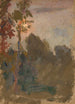 Sonnenuntergang im Wald - Tadeusz Makowski — Ansicht des Kunstwerks