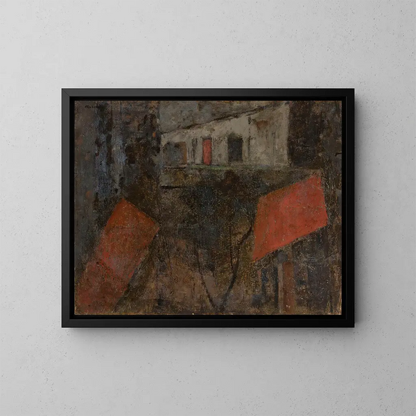 Rue - Tadeusz Makowski — gerahmtes Bild an der Wand