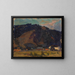 Ansicht eines Dorfes vor Bergkulisse - Tadeusz Makowski — gerahmtes Bild an der Wand