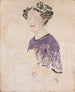 Frau in Fliederkleid - Tadeusz Makowski — Ansicht des Kunstwerks