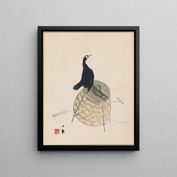 Takeuchi Seih - Cormorant on a Basket.webp