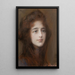 Portrait einer jungen Frau - Teodor Axentowicz — gerahmtes Bild an der Wand