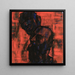 Têtes sombres sur rouge - Christian Rohlfs — gerahmtes Bild an der Wand