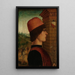Portrait eines Mannes möglicherweise Matteo di Sebastiano di Bernardino Gozzadini - Der Meister der Brothistorien — gerahmtes Bild an der Wand