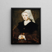 Portrait einer jungen Frau - Der Meister der 1540er Jahre — gerahmtes Bild an der Wand