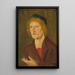 Portrait eines Edelmanns - Der Meister des Portraits von Angrer — gerahmtes Bild an der Wand